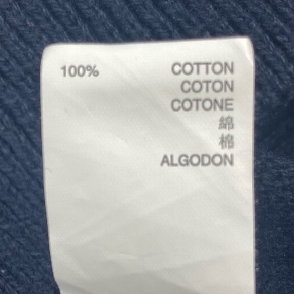 GAP Factory Women’s Navy 100% Cotton V-Neck Sweater, White Polka Dots, Size L - Picture 11 of 12